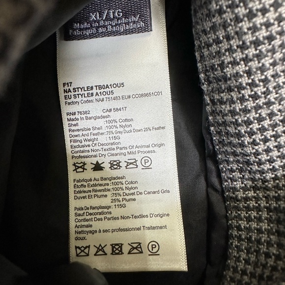 Timberland Reversible Duck Down Jacket Size XL - Picture 4 of 8